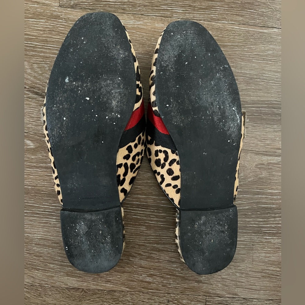 Steve Madden Leopard Print Mules with Red & Black Straps - Picture 5 of 5